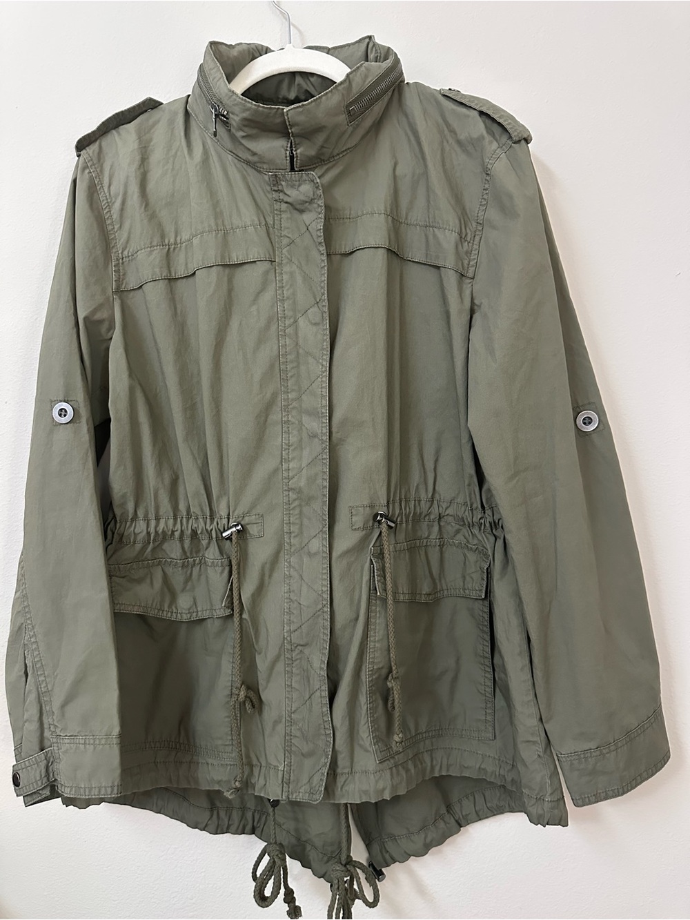 Velvet Heart Olive Green Utility Anorak Jacket - Women Size M